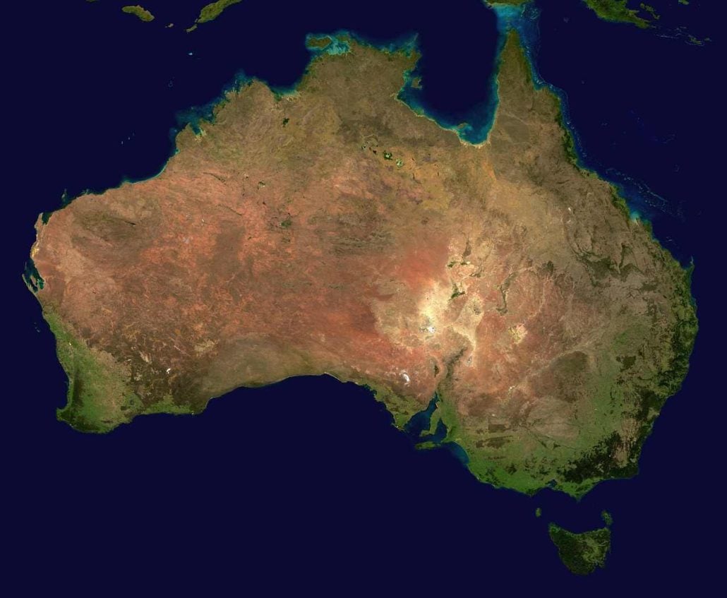 quien descubrio Australia Mapa