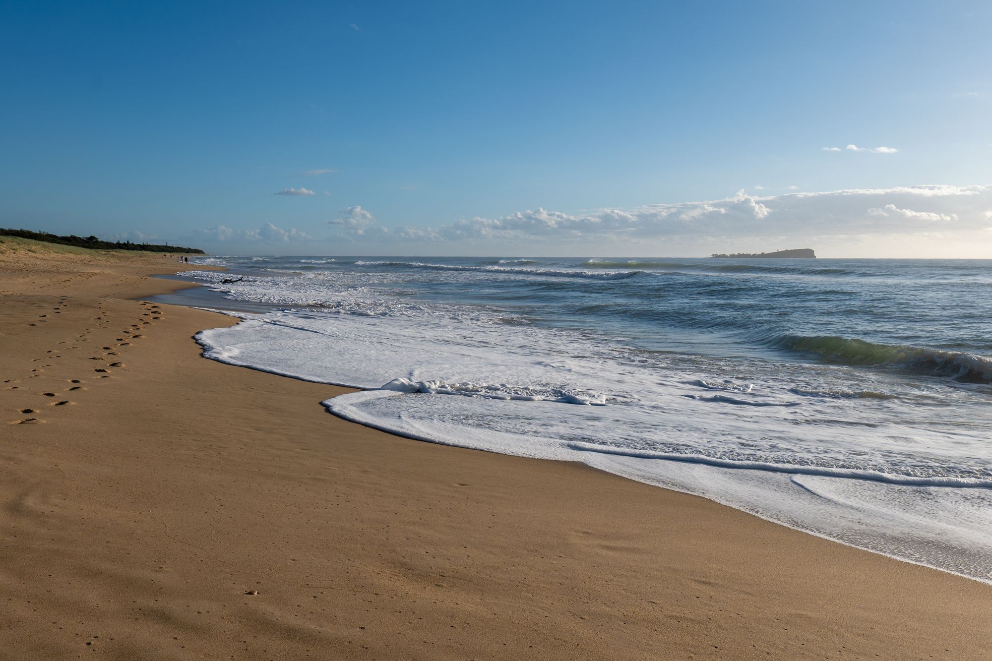 Sunrise over a quiet beach on the Sunshine Coast in Queensland.
