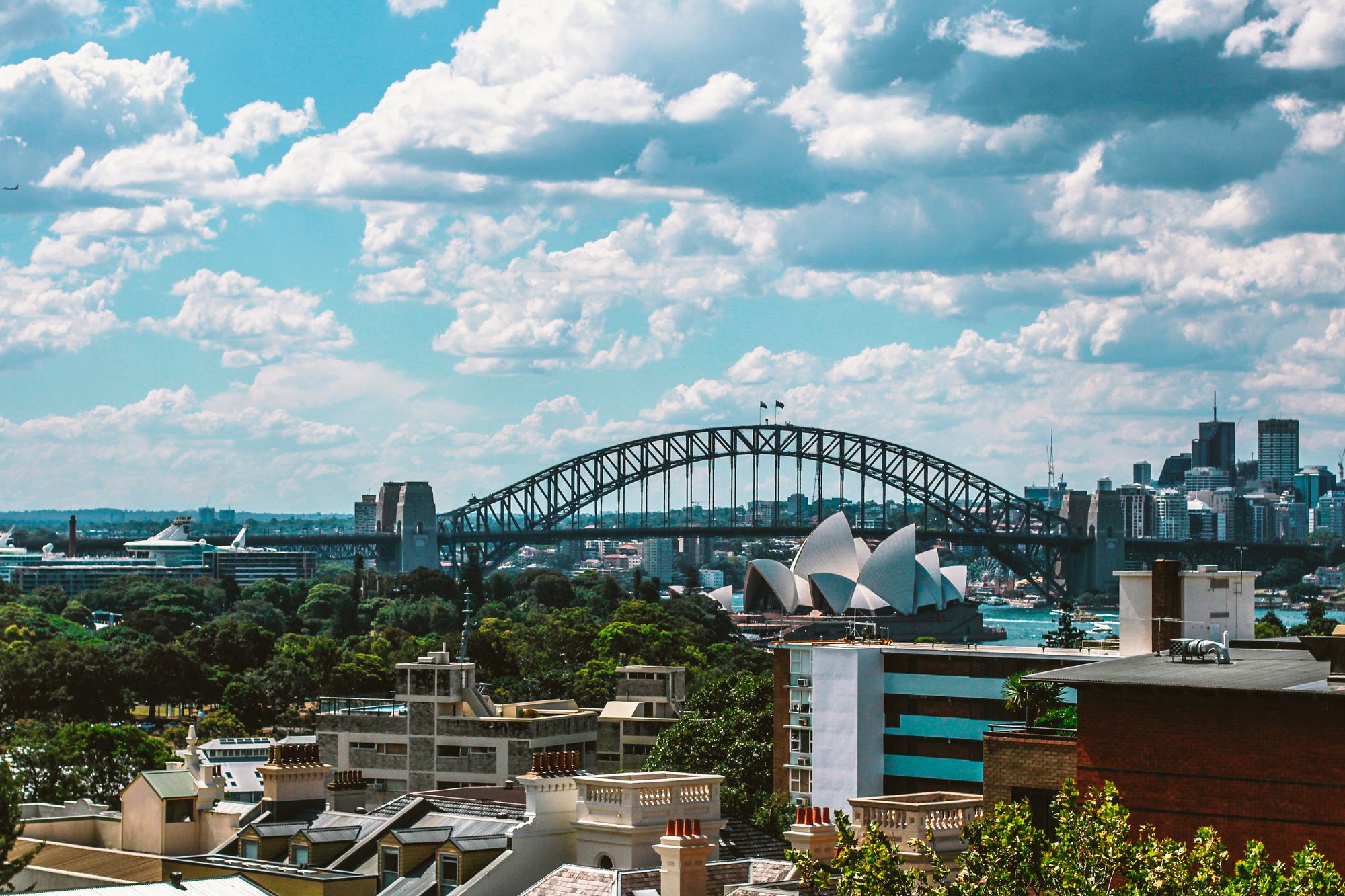 Sydney Harbour at sunset, a destination for studying in Australia