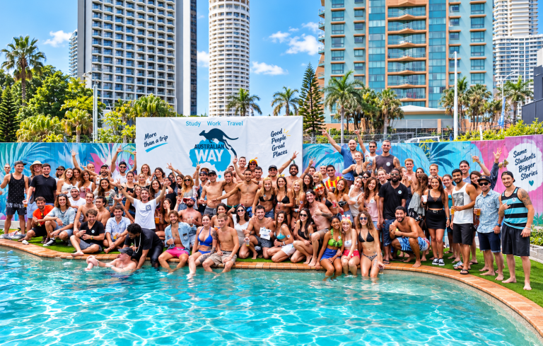 Estudiantes de Australian Way en un evento en Sídney, Australia