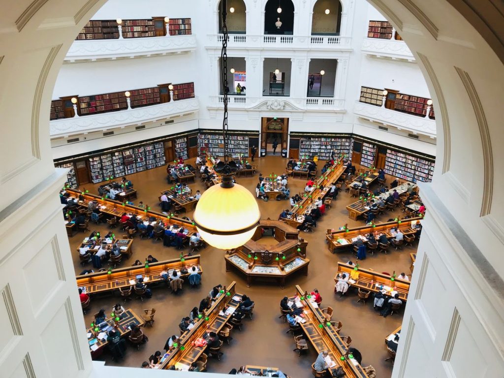 Reading room of the State Library of Victoria in Melbourne